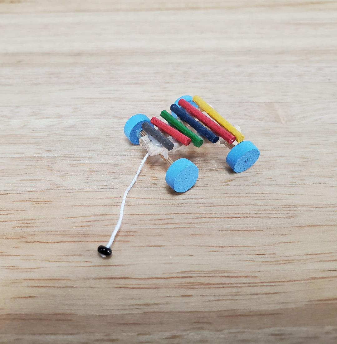Dollhouse Xylophone Pull Toy Wood 1:12 Scale Miniature Nursery - Miniature Crush