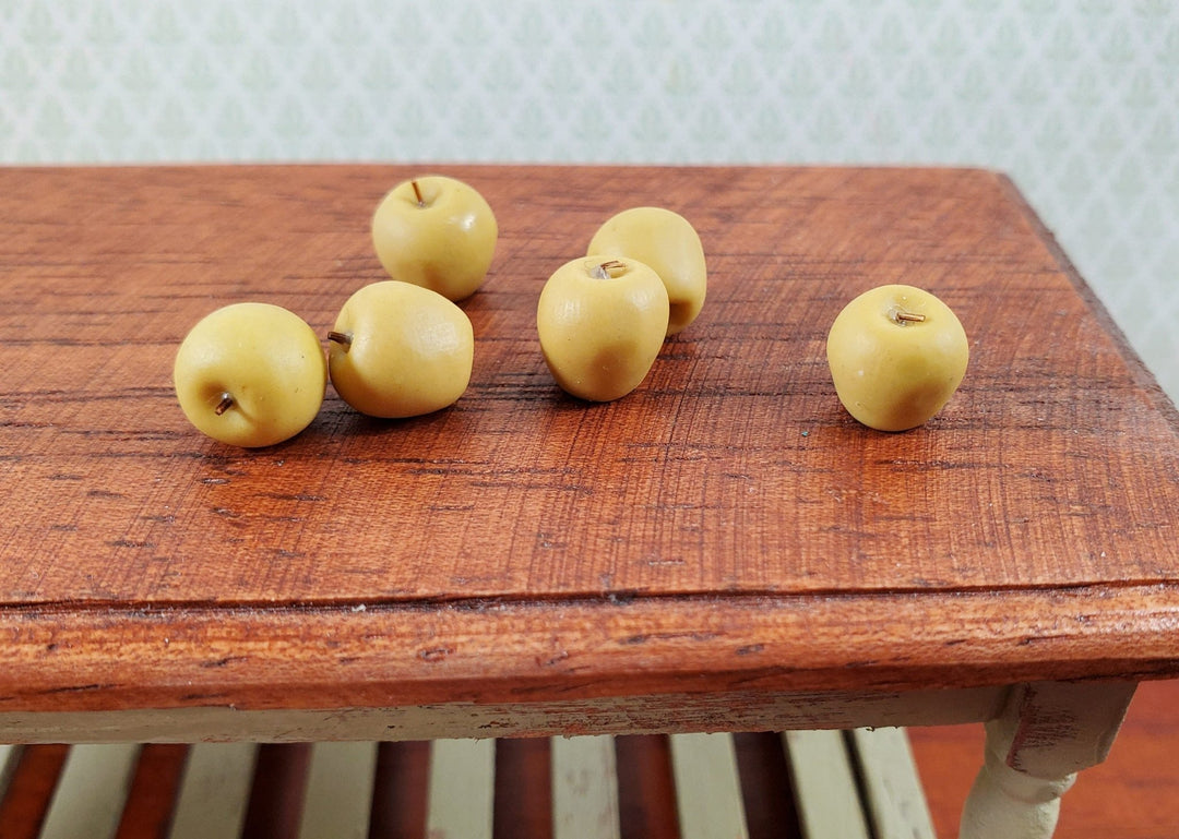 Dollhouse Yellow Apples Set of 6 1:12 Scale Miniatures Kitchen Food Fruits - Miniature Crush