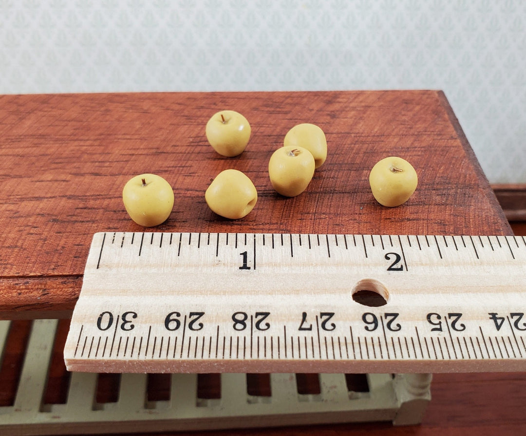 Dollhouse Yellow Apples Set of 6 1:12 Scale Miniatures Kitchen Food Fruits - Miniature Crush