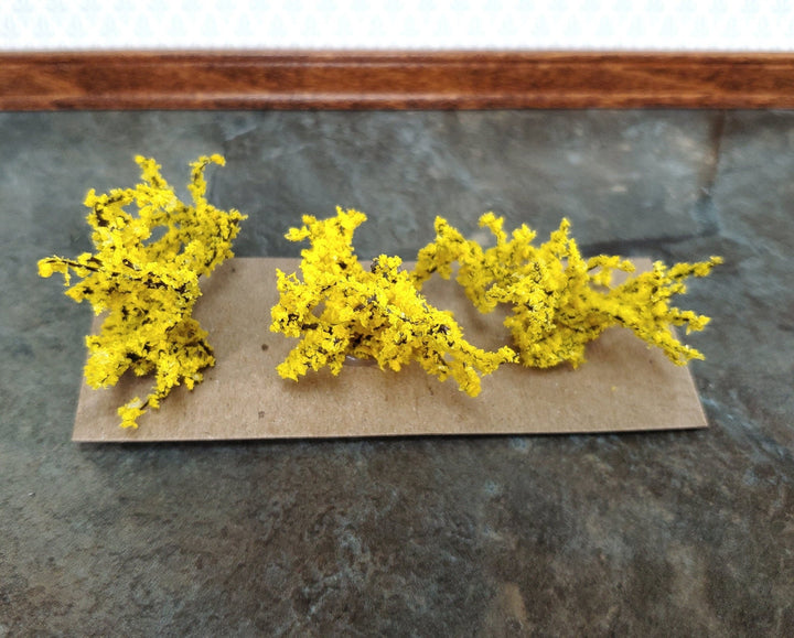 Dollhouse Yellow Forsythia Bush Flowering Shrub x3 1:12 Scale Miniature Garden - Miniature Crush