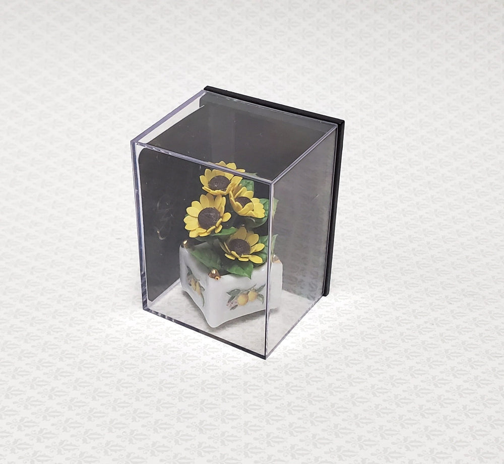 Dollhouse Yellow Sunflowers In Reutter Porcelain Vase 1:12 Scale Miniature Flowers - Miniature Crush