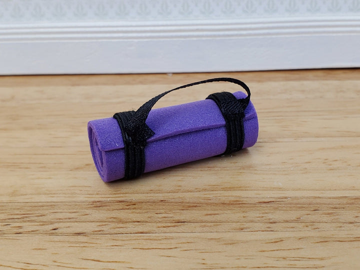 Dollhouse Yoga Mat Purple Modern Gym Accessory Decor 1:12 Scale Miniature - Miniature Crush