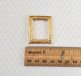 Dollhouse Miniature Small Picture Frame Gold for Paintings 1:12 Scale