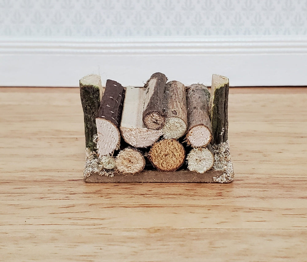 HALF SCALE Miniature Stack of Split Logs Wood Kindling for Firewood 1:24 Fairy Garden - Miniature Crush