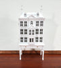 JBM 1:144 Scale Dollhouse with Table White 4 Level Front Opening Miniature