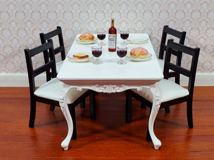 JBM Dining Table for Dollhouse WHITE 1:12 Scale Miniature Furniture - Miniature Crush