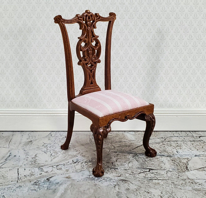 JBM Dollhouse Chippendale Side Chair with Padded Seat 1:12 Scale Furniture - Miniature Crush