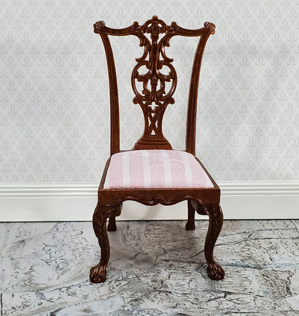 JBM Dollhouse Chippendale Side Chair with Padded Seat 1:12 Scale Furniture - Miniature Crush