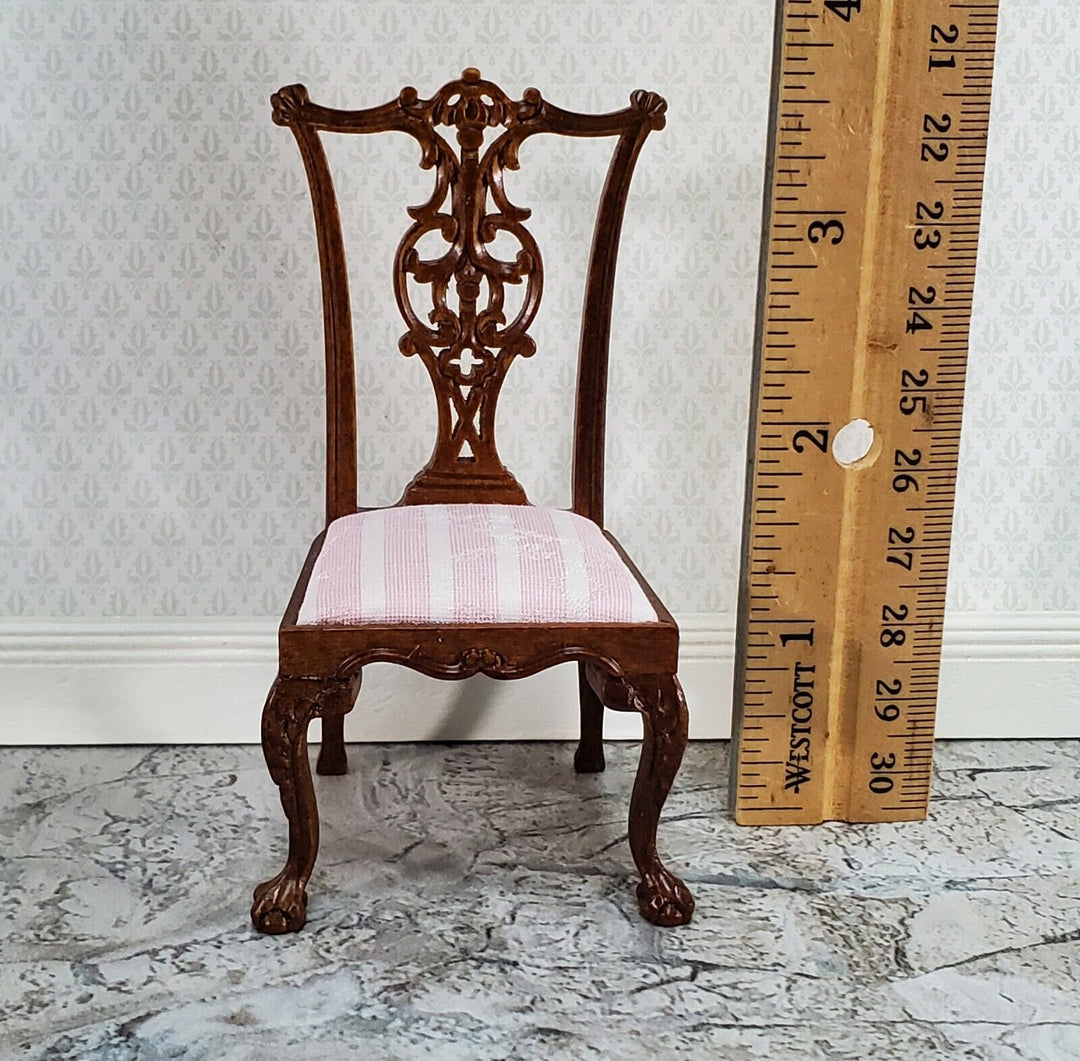 JBM Dollhouse Chippendale Side Chair with Padded Seat 1:12 Scale Furniture - Miniature Crush