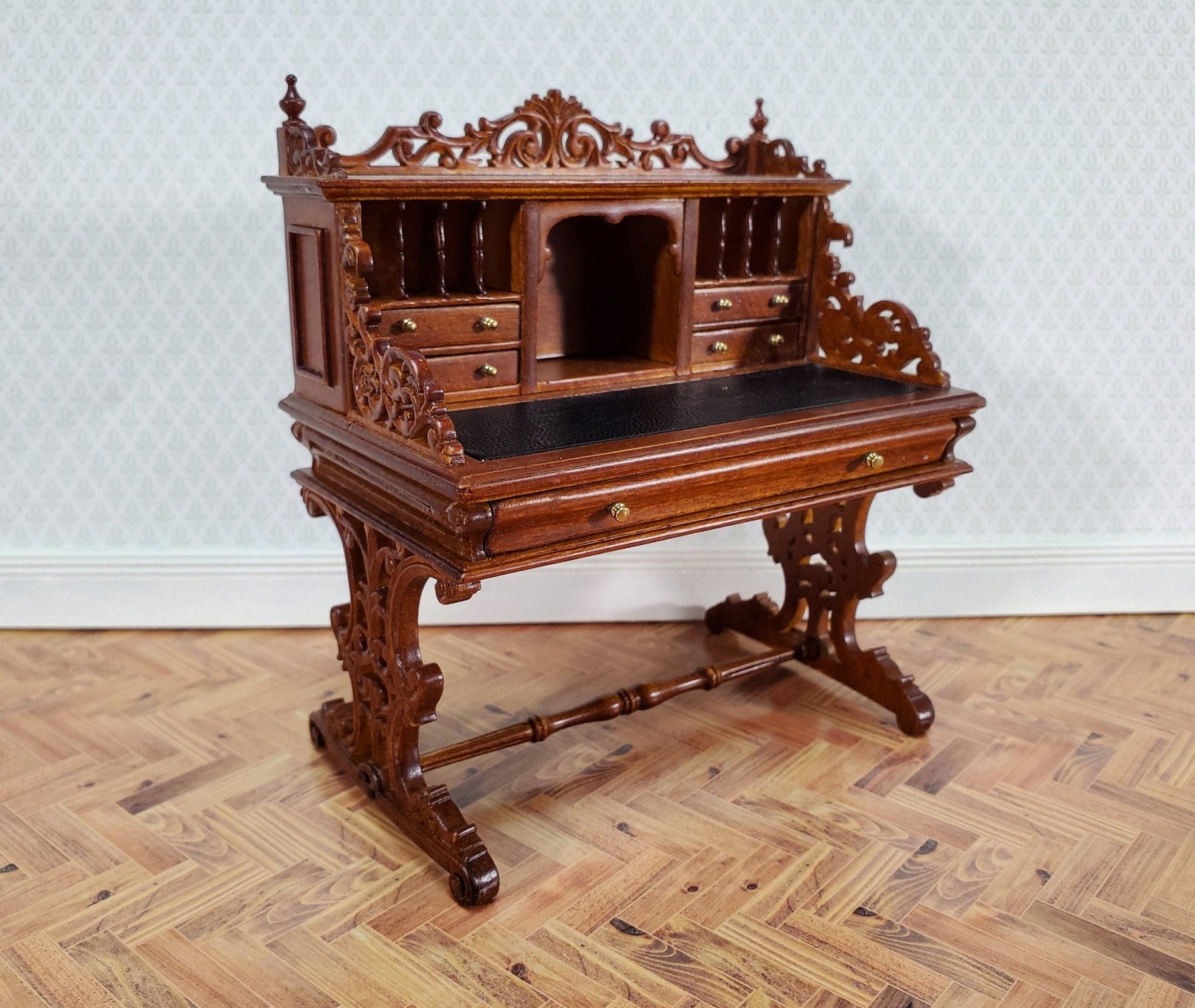 JBM Dollhouse Desk Italian Renaissance Style Furniture 1:12 Scale