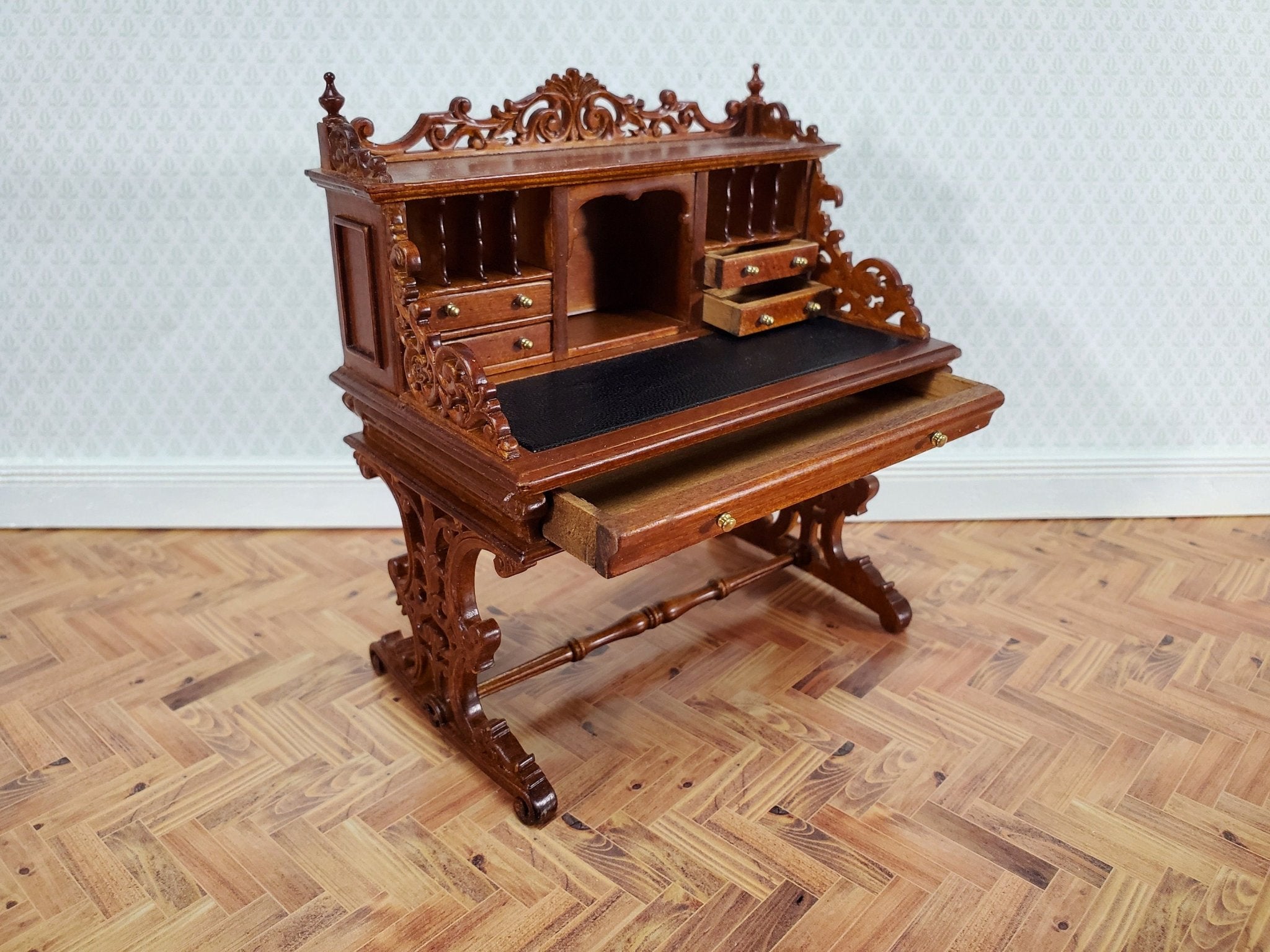 JBM Dollhouse Desk Italian Renaissance Style Furniture 1:12 Scale