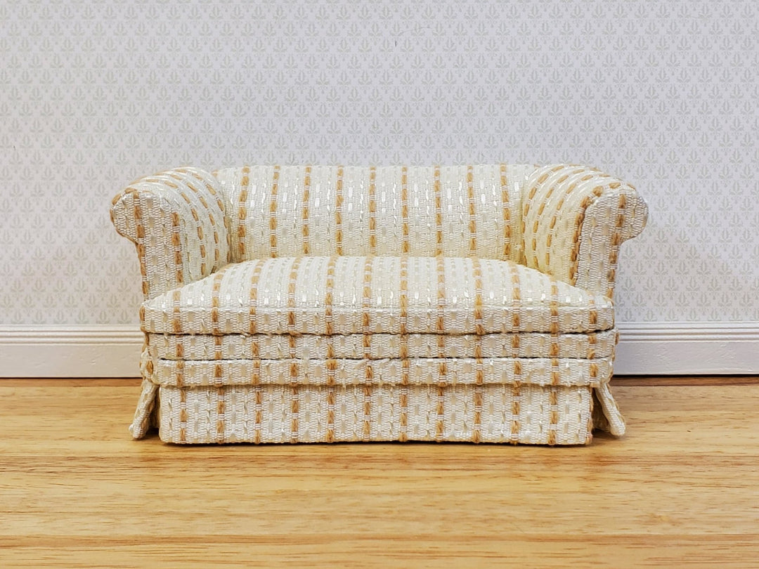 JBM Dollhouse Loveseat Sofa Cream Modern Style 1:12 Scale Miniature Furniture Couch - Miniature Crush