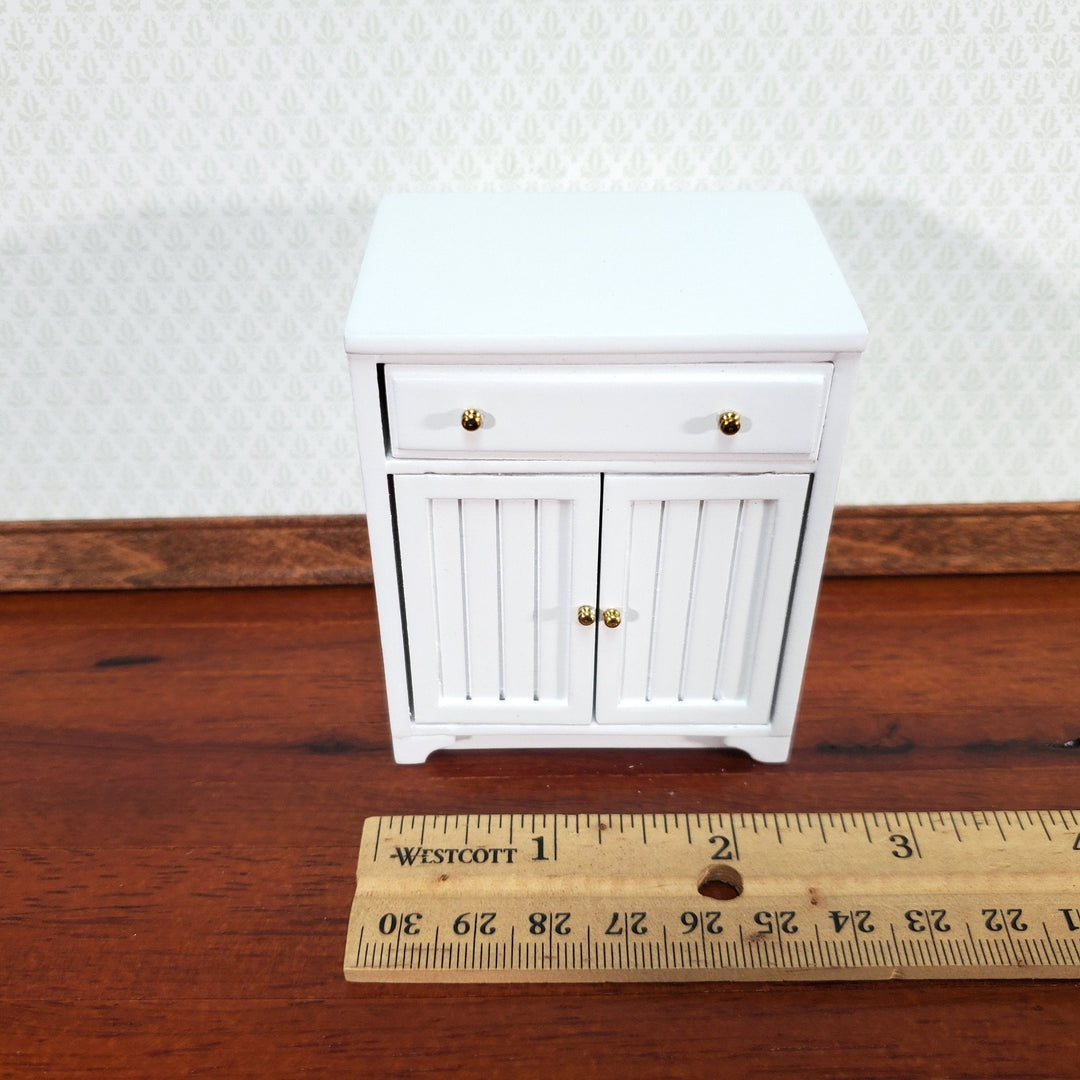 JBM Dollhouse Lower Kitchen Cabinet in White 1:12 Scale Miniature Cupboard - Miniature Crush