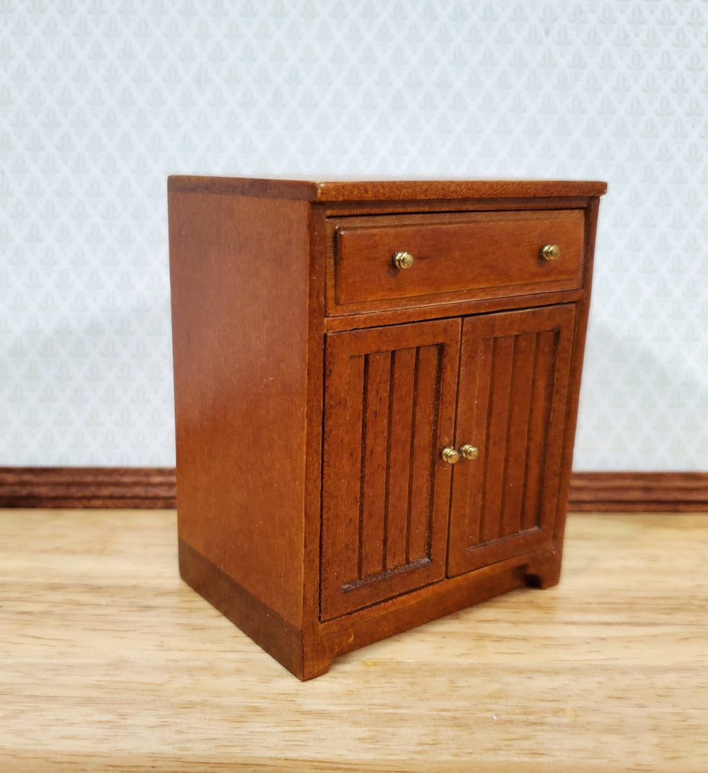 JBM Dollhouse Lower Kitchen Cabinet Walnut 1:12 Scale Miniature Cupboard - Miniature Crush