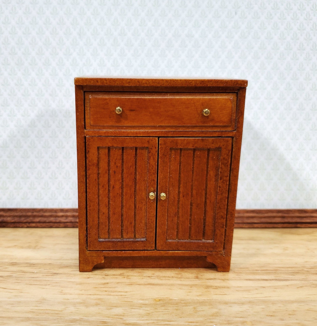 JBM Dollhouse Lower Kitchen Cabinet Walnut 1:12 Scale Miniature Cupboard - Miniature Crush