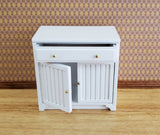 JBM Dollhouse Miniature Lower Kitchen Cabinet White 1:12 Scale Cupboard - Miniature Crush