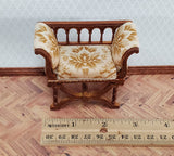 JBM Dollhouse Padded Bench Seat Chair 1:12 Scale Miniature Furniture - Miniature Crush