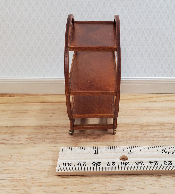 JBM Dollhouse Round Drinks Server Trolly Art Deco Style 1:12 Scale Furniture - Miniature Crush