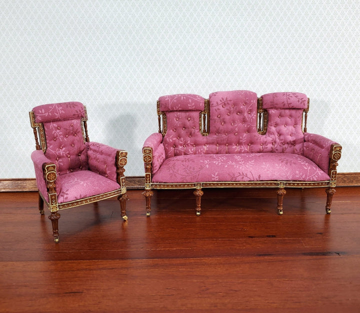 JBM Dollhouse Settee Sofa 18th Century French Style 1:12 Scale Miniature Furniture Couch - Miniature Crush