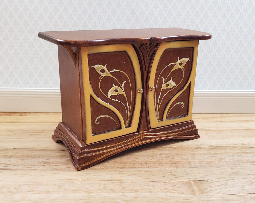 1:12 Dollhouse Miniatures Art Deco Display Cabinet Diy Kit