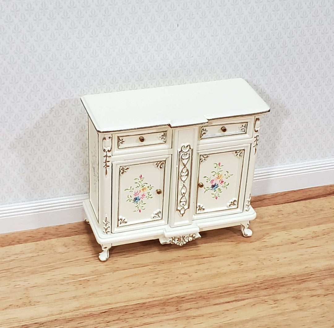 JBM Dollhouse Sideboard Buffet Cream Hand Painted 1:12 Scale Miniature Furniture - Miniature Crush