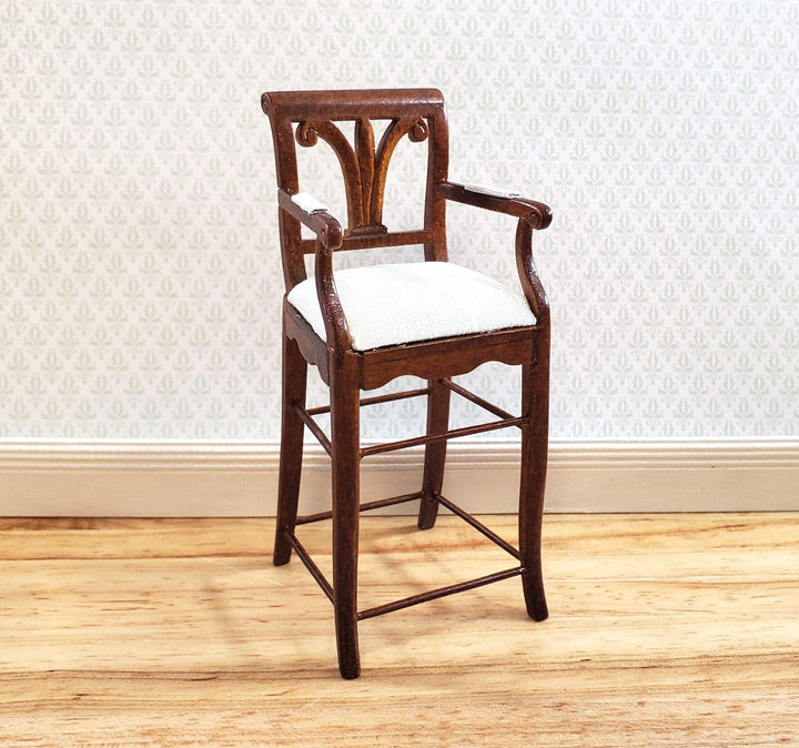 JBM Dollhouse Tall Bar Chair Stool with Padded Seat 1:12 Scale Furniture - Miniature Crush