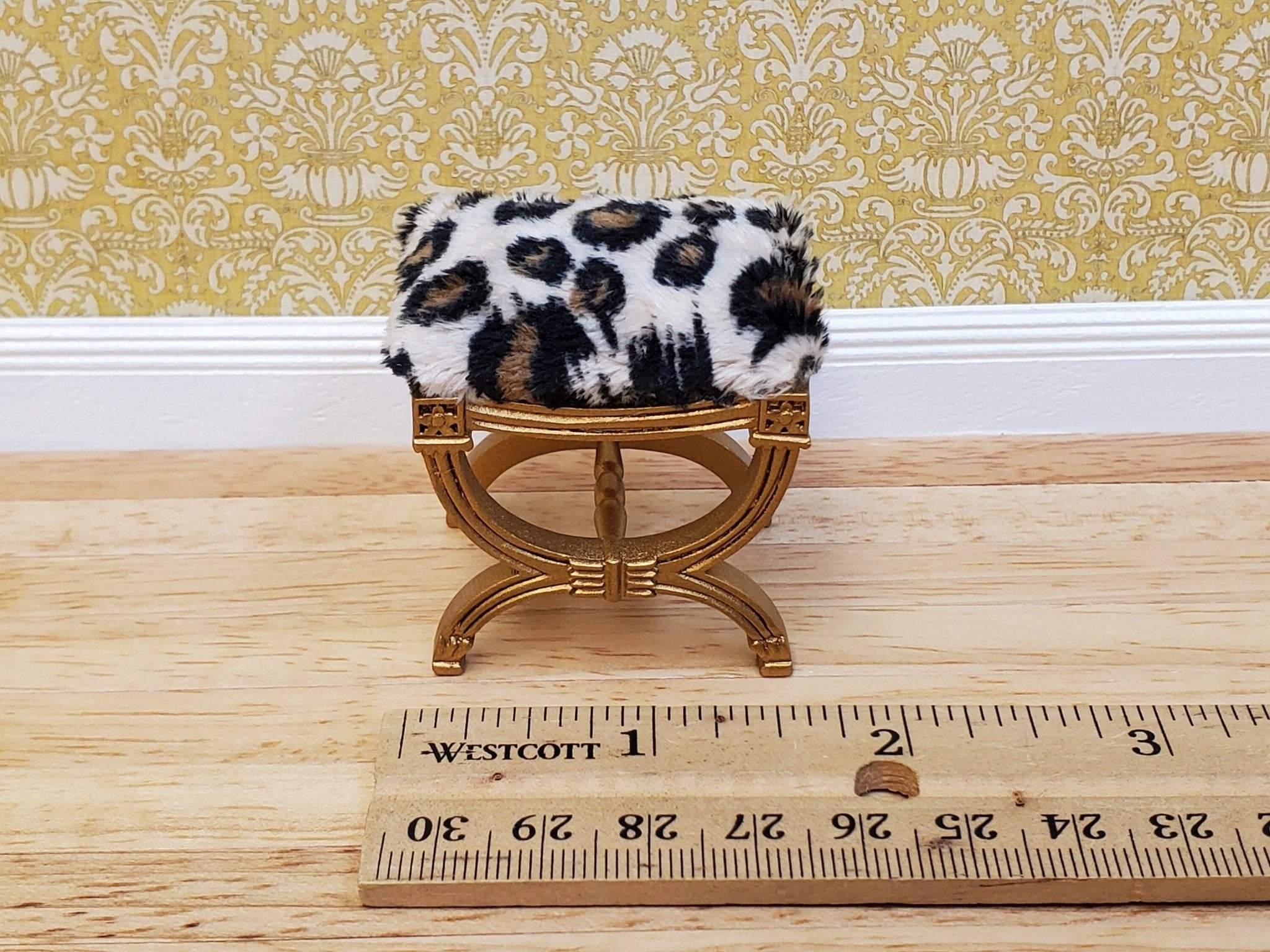 Animal print vanity online stool