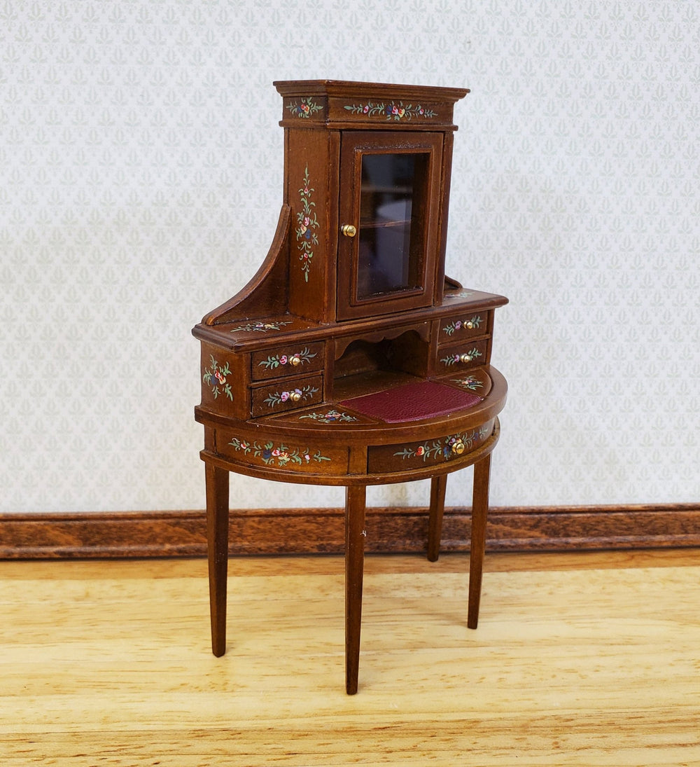 JBM Dollhouse Women's Writing Desk or Vanity Hand Painted Details 1:12 Scale Furniture - Miniature Crush