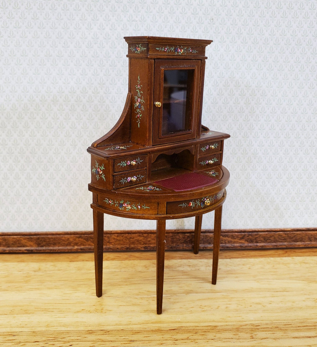 JBM Dollhouse Women's Writing Desk or Vanity Hand Painted Details 1:12 Scale Furniture - Miniature Crush