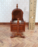 JBM Miniature Hooded Cradle Rocking 15th Century Style 1:12 Scale Furniture Walnut Finish - Miniature Crush