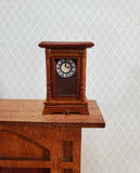 JBM Miniature Mantle Clock Small Walnut Finish 1:12 Scale Dollhouse - Miniature Crush