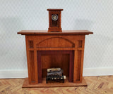 JBM Miniature Mantle Clock Small Walnut Finish 1:12 Scale Dollhouse - Miniature Crush