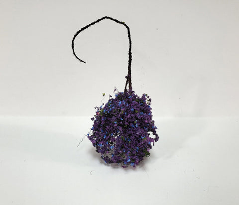 Large Miniature Hanging Plant Flowers Purple Green Model Scenery Dollhouse - Miniature Crush