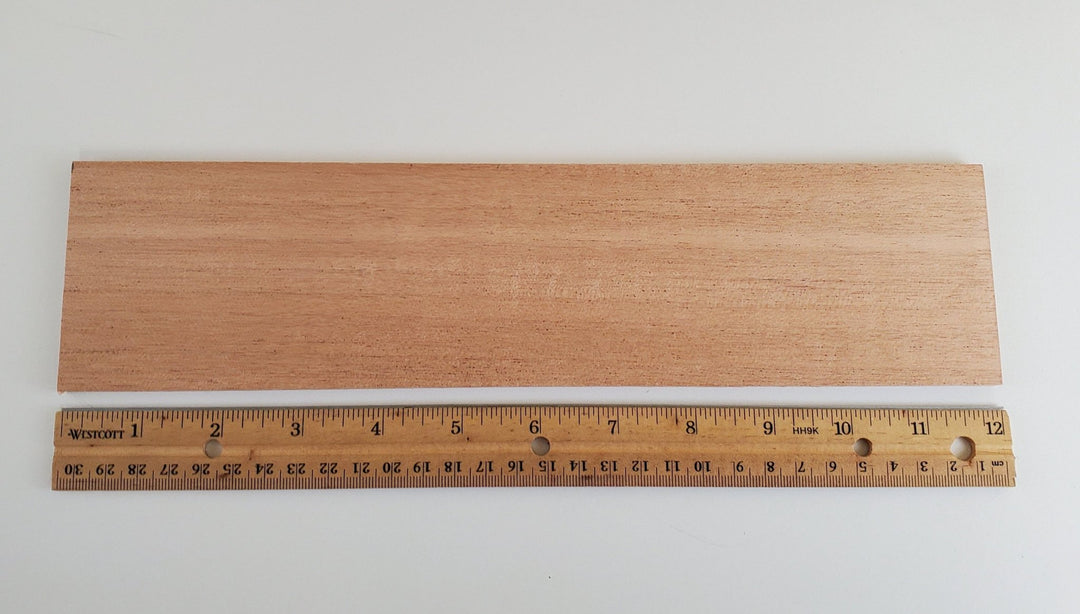 Mahogany Wood Slat Plank 1/4" x 3" x 12" long Woodworking Laser - Miniature Crush