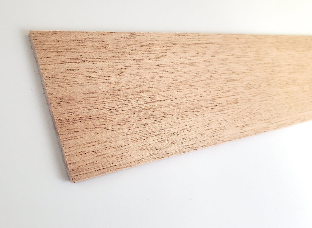 Mahogany Wood Slat Plank 1/8" x 3" x 12" long Woodworking Laser - Miniature Crush