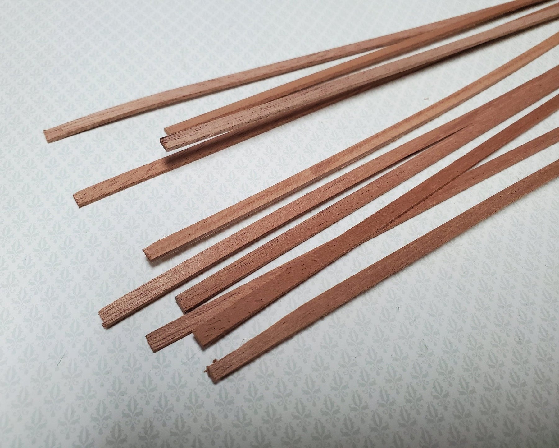 Walnut Wood Strips X10 1/8 X 1/4 X 6 Long Crafts Models Miniatures 