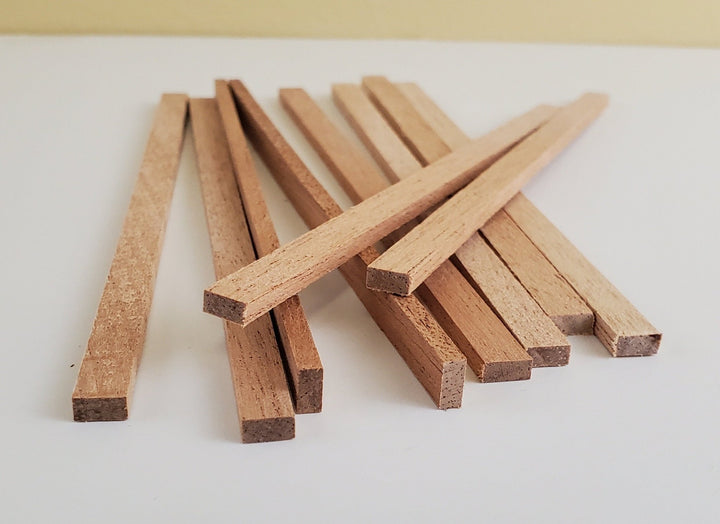 Mahogany Wood Strips x10 1/8" x 1/4 x 6" Long Crafts Models Miniatures - Miniature Crush