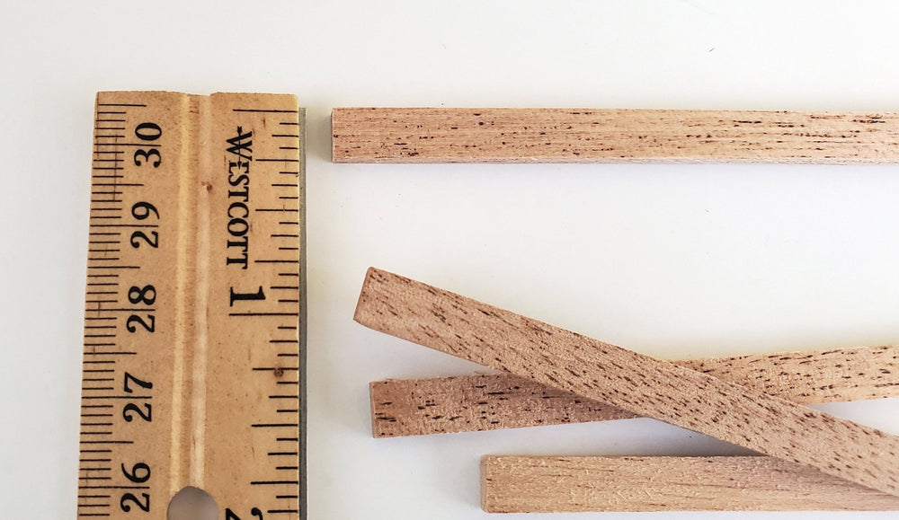 Mahogany Wood Strips x5 1/8" x 1/4 x 18" Long Crafts Models Miniatures - Miniature Crush