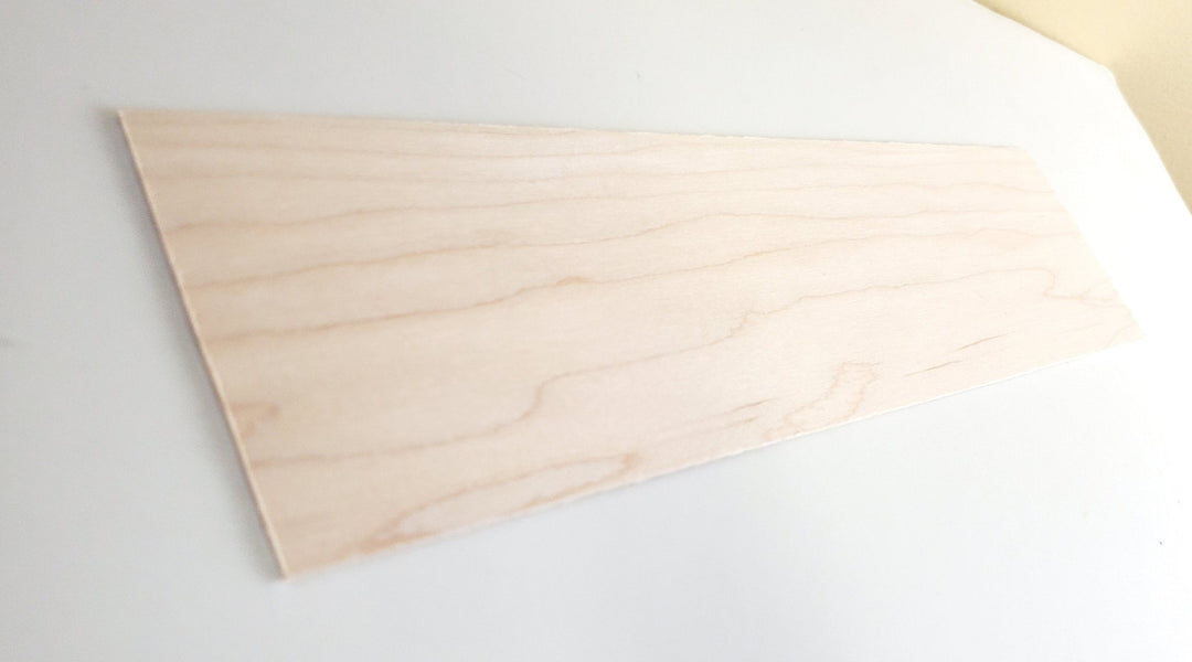 Maple Sheet Plank Thin 1/16" x 3" x 12" long Woodworking Laser - Miniature Crush