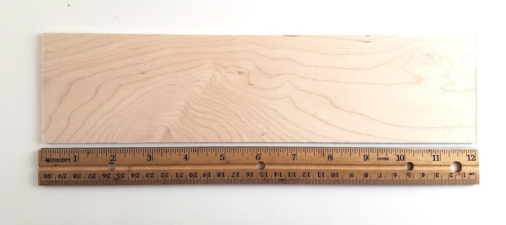 Maple Wood Slat Plank 1/8" x 3" x 12" long Sheet Woodworking Laser - Miniature Crush