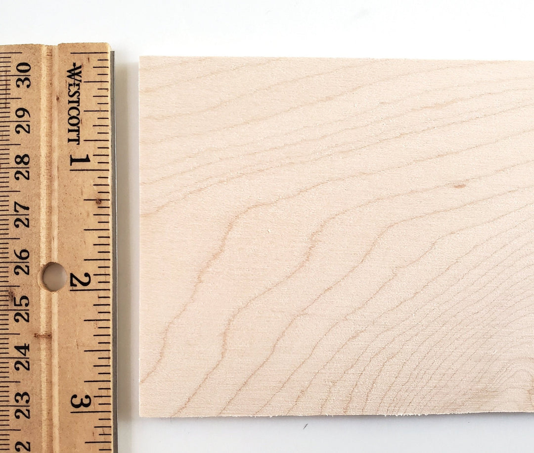 Solid Maple Wood Sheet Plank Thin 1/32 X 3 X 12 Long Veneer
