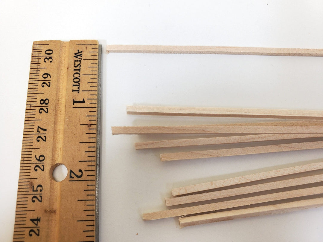 Maple Wood Sticks Posts 3/32 x 3/32 x 18" long 10 Pieces Model Making Dollhouses Dioramas - Miniature Crush