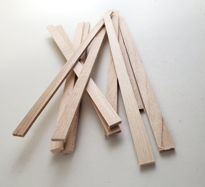 Maple Wood Strips 10 Pieces 1/16" x 1/4 x 6" Long Crafts Models Miniatures - Miniature Crush