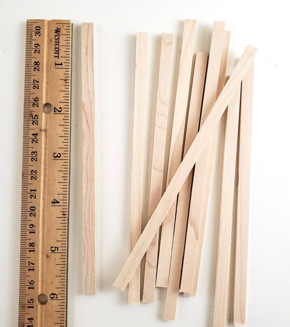 Maple Wood Strips 10 Pieces 1/8" x 1/4 x 6" Long Crafts Models Miniatures - Miniature Crush