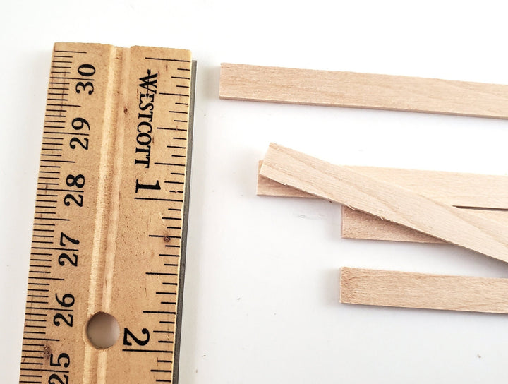 Maple Wood Strips 5 Pieces 1/16" x 1/4" x 18" Long Crafts Models Miniatures - Miniature Crush