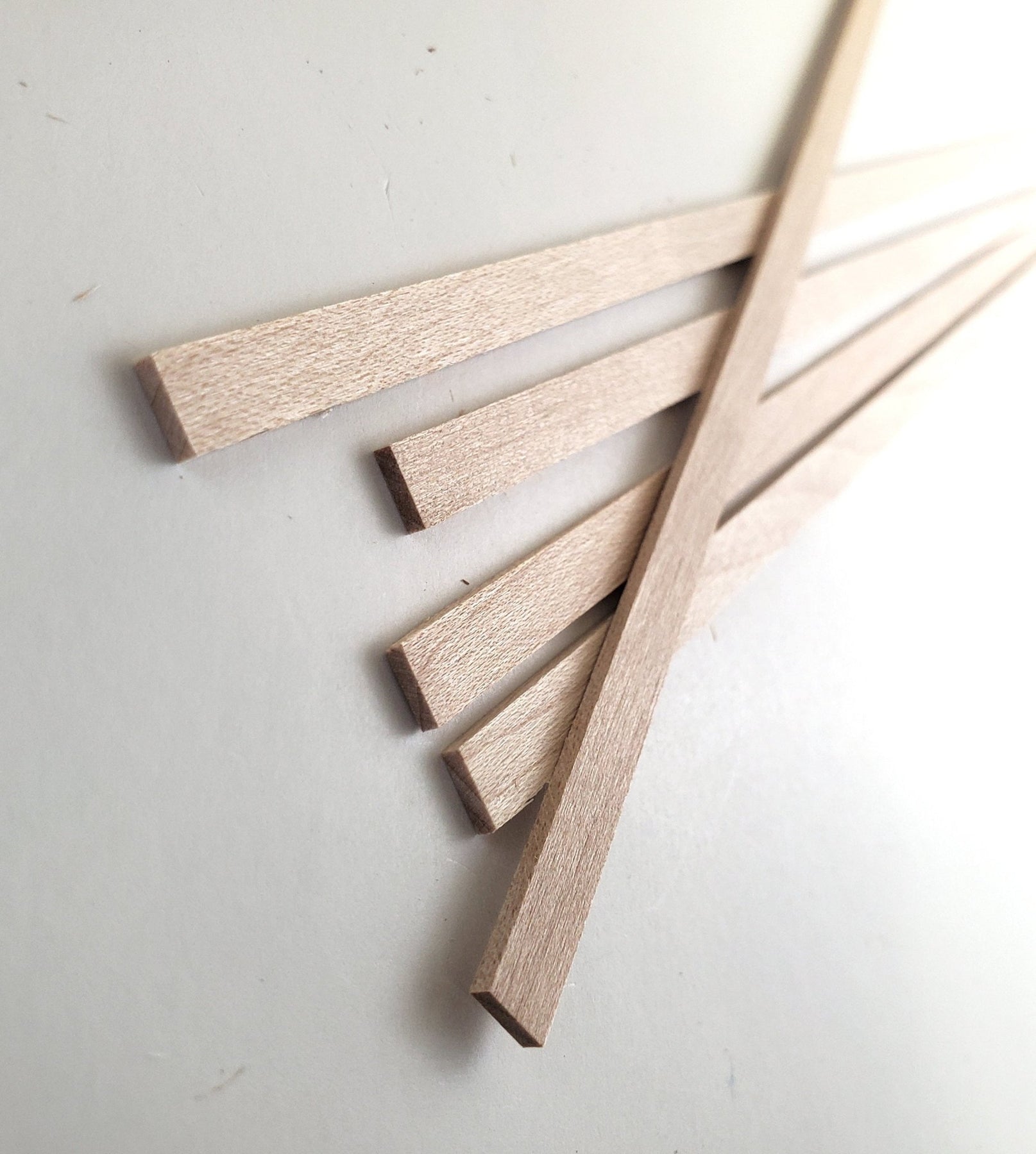 Cherry Wood Strips 5 Pieces 1/16 X 1/4 X 18 Long Crafts Models Miniatures 