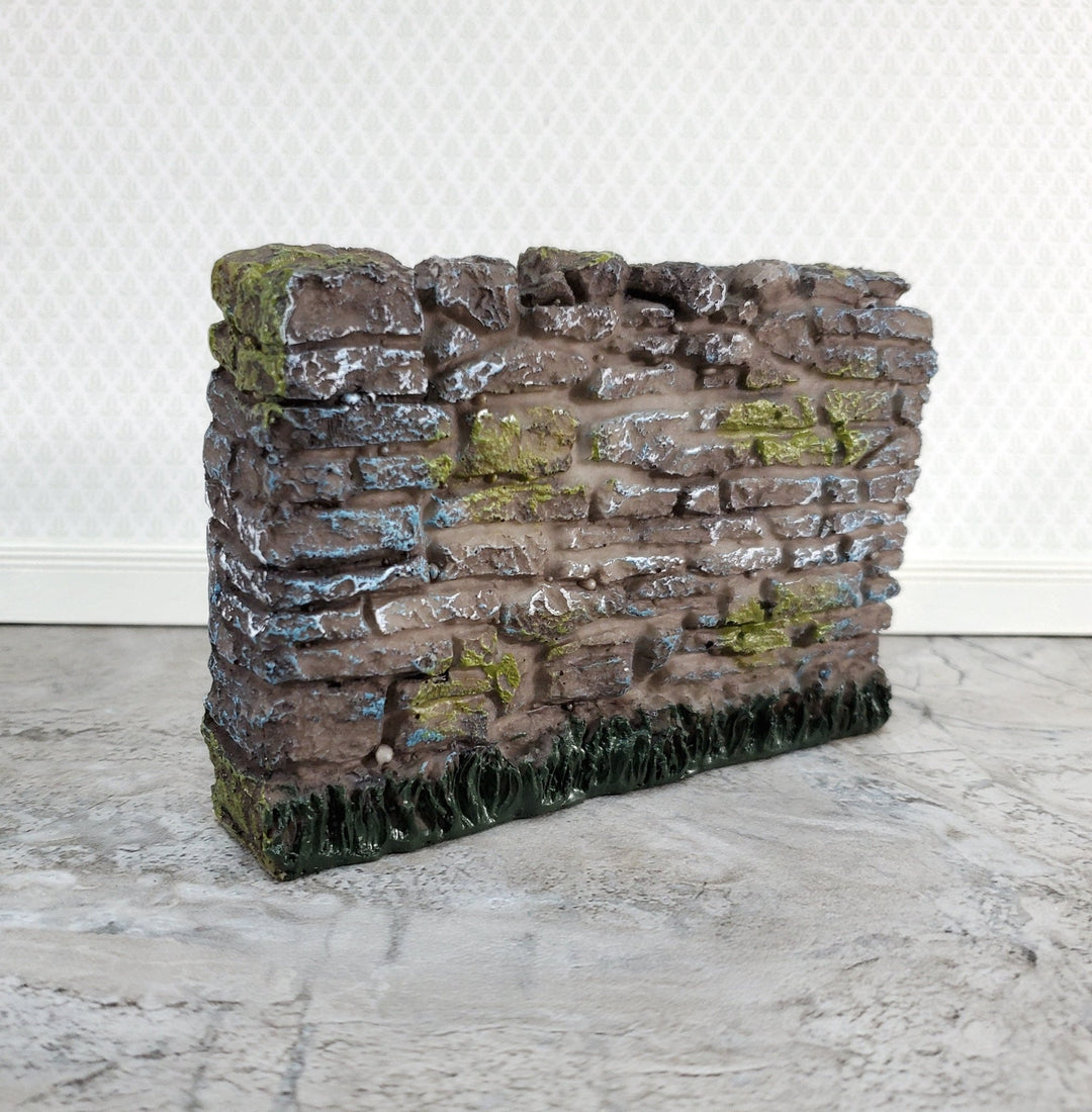 Miniature Aged Stone Wall for Garden 1:12 Scale Scenery 4.5" x 3" Resin - Miniature Crush