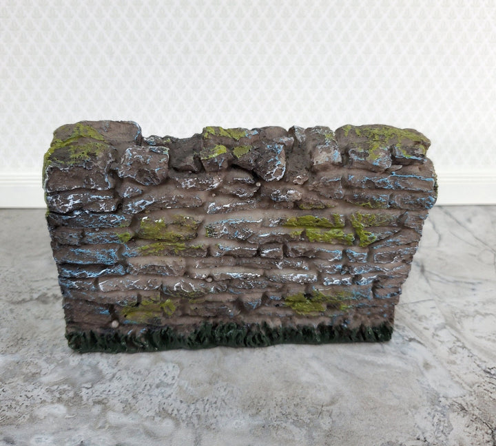 Miniature Aged Stone Wall for Garden 1:12 Scale Scenery 4.5" x 3" Resin - Miniature Crush