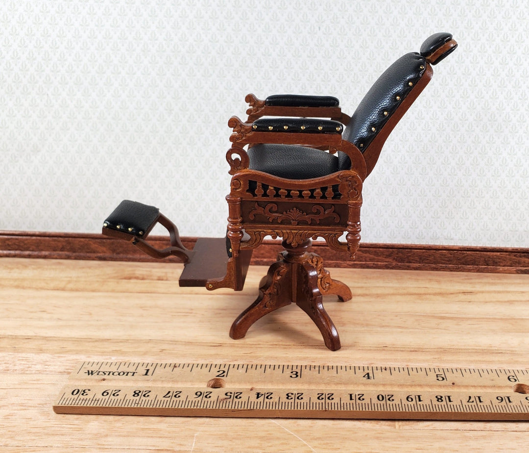 Miniature Barber Chair by JBM Old Fashioned Victorian Style for 1:12 Scale - Miniature Crush