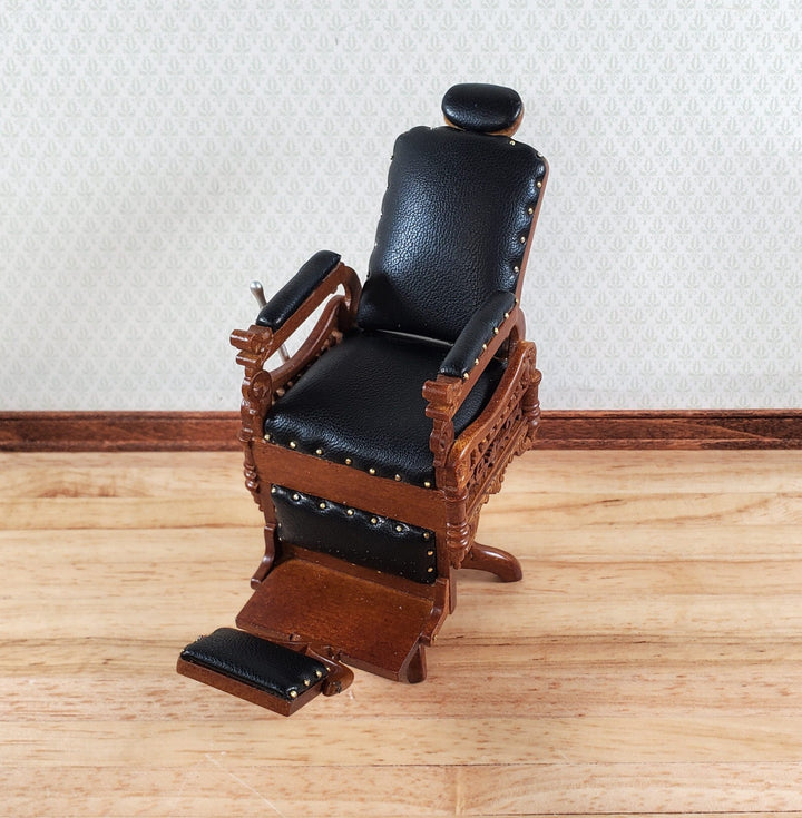 Miniature Barber Chair by JBM Old Fashioned Victorian Style for 1:12 Scale - Miniature Crush